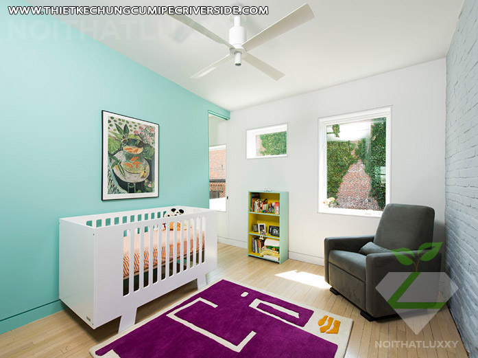 Thiết kế phòng ngủ đầy màu sắc cho trẻ sơ sinh