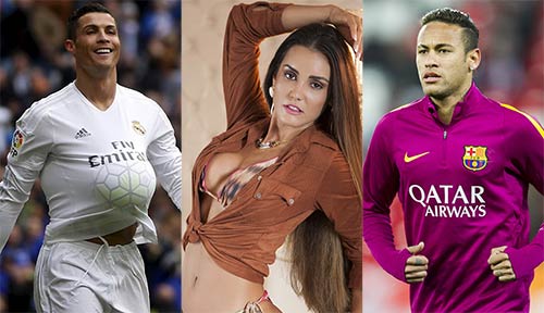 Carol Muniz, Cristiano Ronaldo, Ronaldo, Neymar, Messi, Del Nero