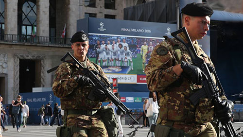 Real Madrid, Atletico, Champions League, chung kết, Milano, Italia, lính bắn tỉa,khủng bố Pháp